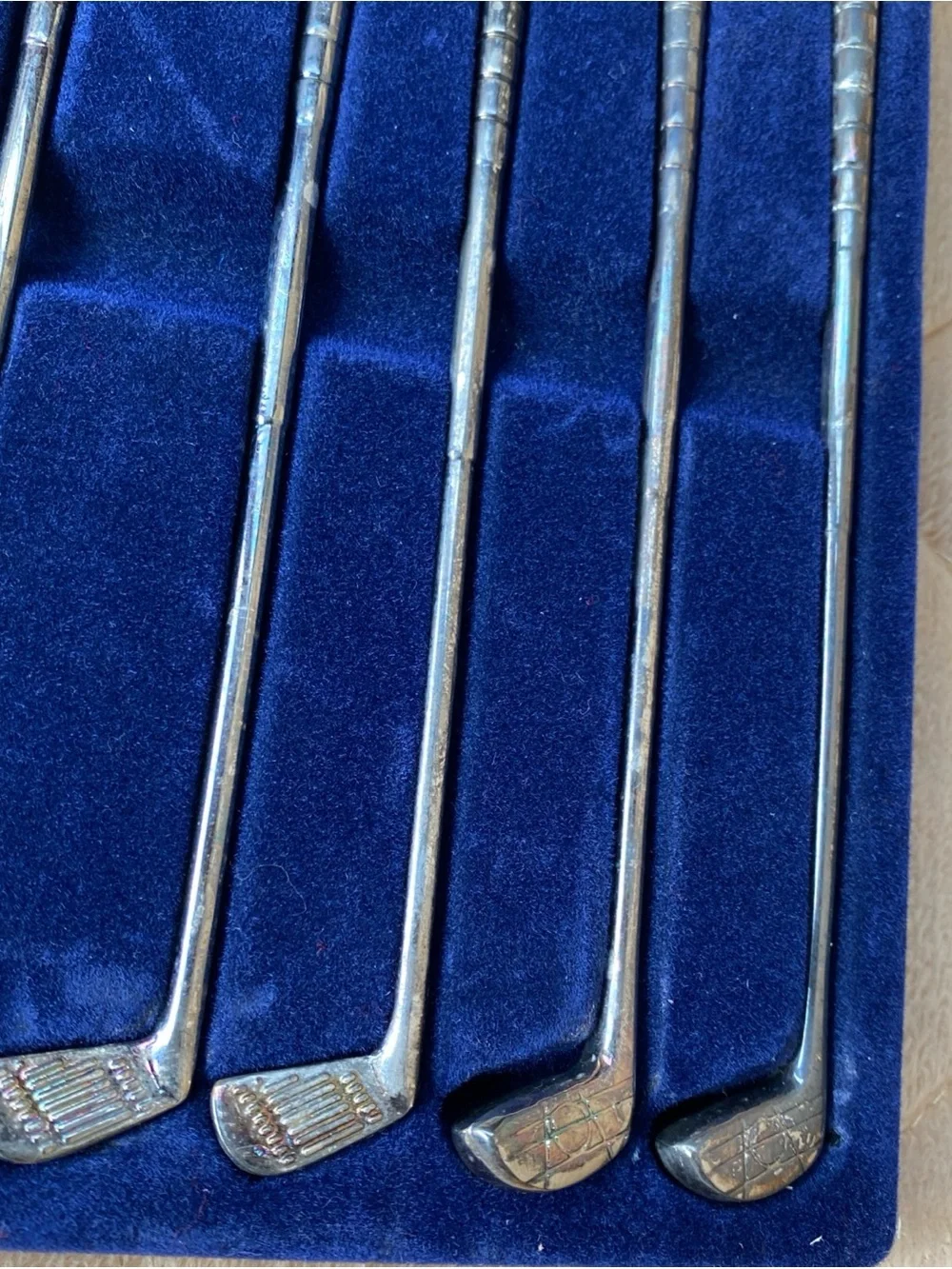 Silverplated Golf Stir Cocktail Sticks Set of 6 VTG International Silver Co.
